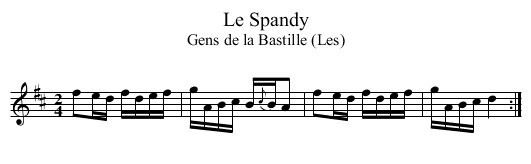 Spandy, Le - staff notation