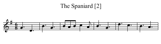 Spaniard [2], The - staff notation