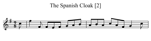 Spanish Cloak [2], The - staff notation