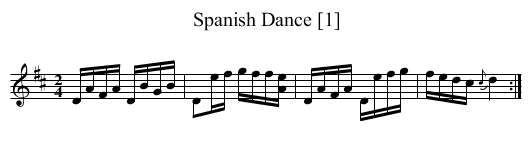 Spanish Dance [1] - staff notation