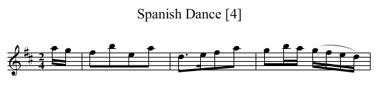 Spanish Dance [4] - staff notation