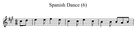 Spanish Dance (6) - staff notation