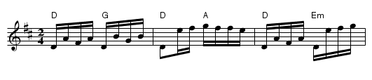 Spanish Dance - staff notation