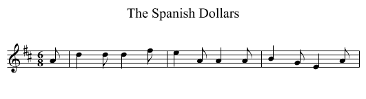 Spanish Dollars, The - staff notation