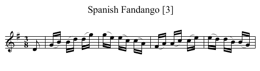 Spanish Fandango [3] - staff notation
