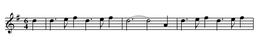 Spanish Gypsie - staff notation