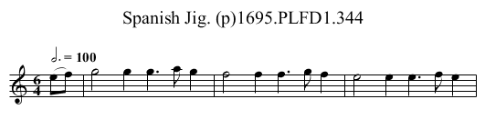 Spanish Jig. (p)1695.PLFD1.344 - staff notation