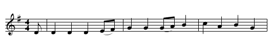 Spanish Lady (2) - staff notation