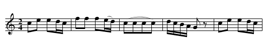 Spanish March - staff notation