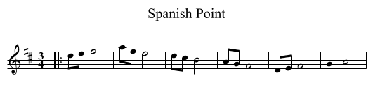 Spanish Point - staff notation