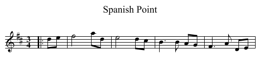Spanish Point - staff notation