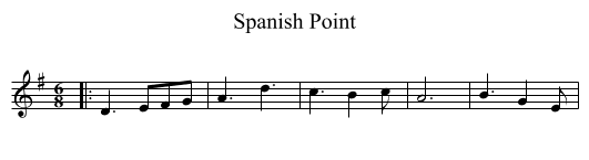 Spanish Point - staff notation