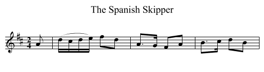 Spanish Skipper, The - staff notation