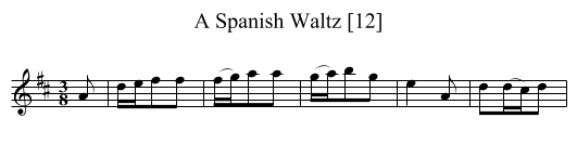 Spanish Waltz [12], A - staff notation