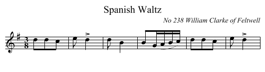 Spanish Waltz - staff notation