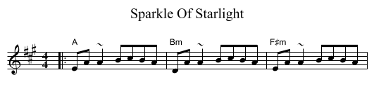 Sparkle Of Starlight - staff notation