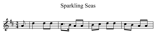 Sparkling Seas - staff notation