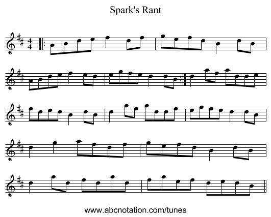 Spark's Rant - staff notation
