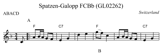 Spatzen-Galopp FCBb (GL02262) - staff notation