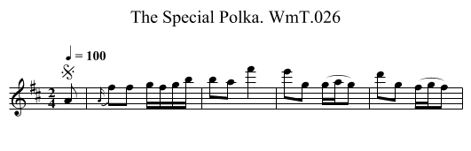Special Polka. WmT.026, The - staff notation