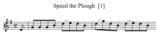 Speed the Plough  [1] - staff notation