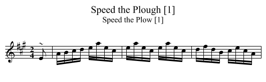 Speed the Plough [1] - staff notation