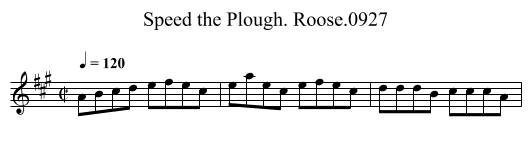 Speed the Plough. Roose.0927 - staff notation
