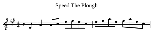 Speed The Plough - staff notation