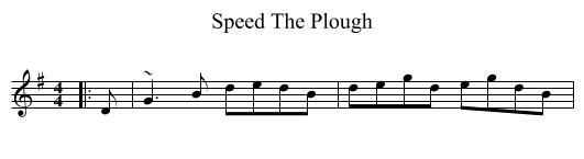 Speed The Plough - staff notation