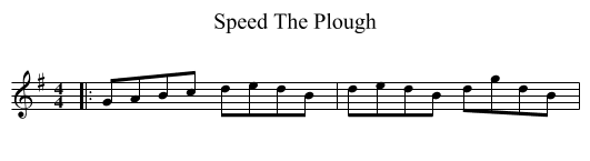 Speed The Plough - staff notation