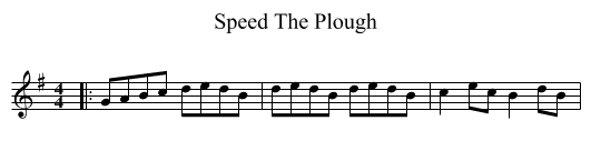 Speed The Plough - staff notation