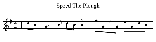 Speed The Plough - staff notation