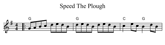 Speed The Plough - staff notation