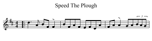 Speed The Plough - staff notation