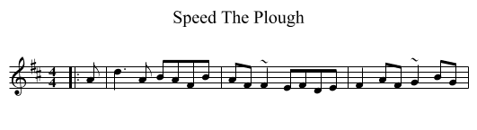 Speed The Plough - staff notation