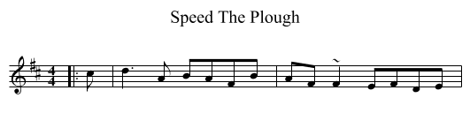 Speed The Plough - staff notation