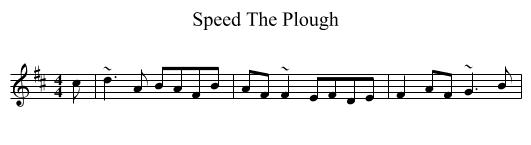 Speed The Plough - staff notation