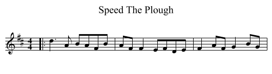 Speed The Plough - staff notation