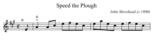 Speed the Plough - staff notation