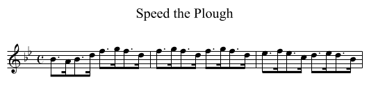 Speed the Plough - staff notation