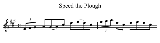 Speed the Plough - staff notation