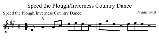 Speed the Plough/Inverness Country Dance - staff notation