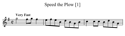 Speed the Plow [1] - staff notation