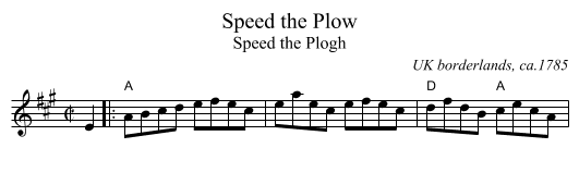Speed the Plow - staff notation