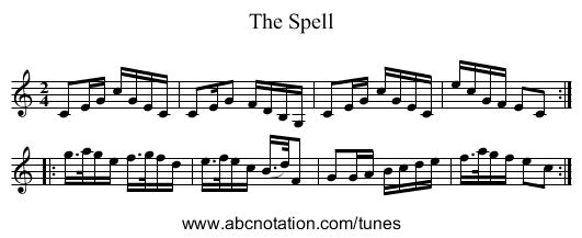 Spell, The - staff notation