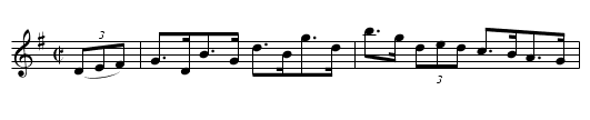 Spellan The Fiddler (hornpipe) 1731 - staff notation