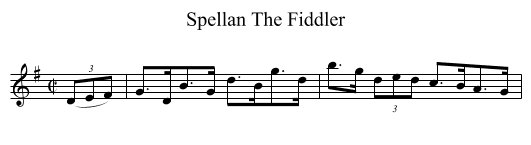 Spellan The Fiddler - staff notation