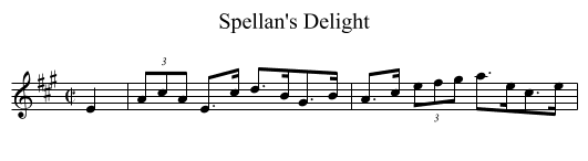 Spellan's Delight - staff notation