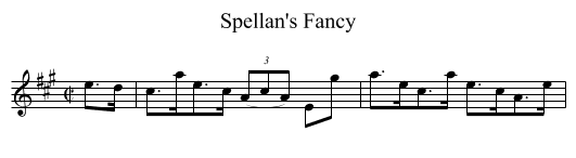 Spellan's Fancy - staff notation