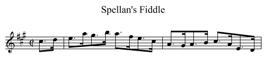 Spellan's Fiddle - staff notation